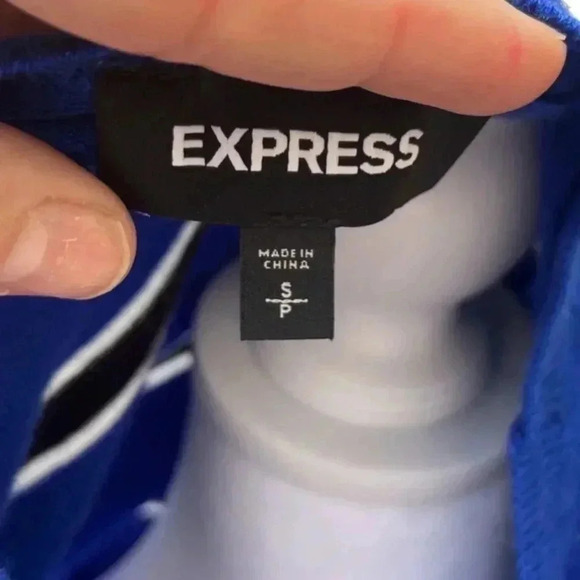 Express blue striped sweater small - Picture 5 of 6